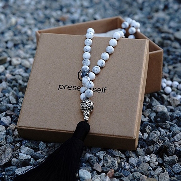 CALMING NATURAL STONE 100% AUTHENTIC MALAS BEADS - Picture 3 of 6